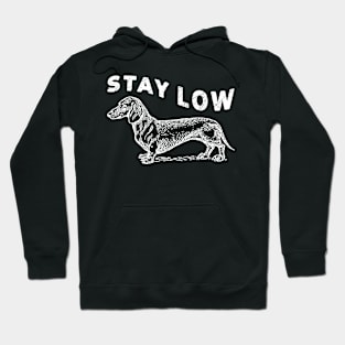 Dachshund Stay Low Adventure Dog Hoodie